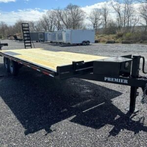 Premier 8.5 x 24 Deckover Equipment Trailer – Ladder Ramps